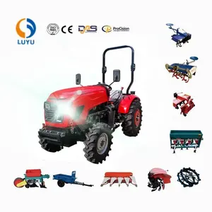 Tractor agrícola compacto de 50 hp, con diferentes implementos agrícolas, China