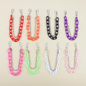 Cadena de cintura fluorescente de acrílico para mujer, cadena corporal punk colorida para uso diario, disponible en varios colores - Product Image 2