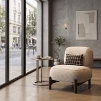 Fauteuil inclinable moderne pour une personne, dossier à molettes, tissu doux, marron foncé, pieds en bois, confortable pour la lecture et le salon