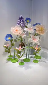 D32 새로운 트렌드 셀프 스탠딩 자이언트 꽃 Sik 인공 꽃 웨딩 벽 장식