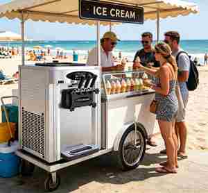 Macchina <span class=keywords><strong>per</strong></span> Gelato Soft Resistente <span class=keywords><strong>per</strong></span> Carretti Mobili e Vendita di Dessert su Strada - Product Image 1