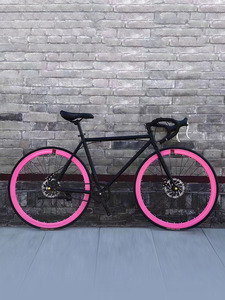 Vélo de route à une vitesse de 24 pouces en acier haute teneur en carbone de haute qualité avec double frein à disque pour adultes LH-0089 Vélo de route LH-0089 - Product Image 2