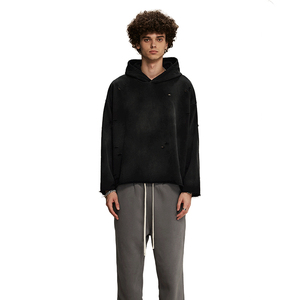 450gsm कपास-पॉलिएस्टर मिश्रण से बनी अनियमित और फ्रेयाडहुडी 450gsm-पॉलिएस्टर मिश्रण टेरी कपड़े पुरुषों और महिलाओं दोनों के लिए उपयुक्त - Product Image 1