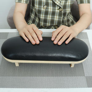 Bracciolo inferiore in legno per saloni di bellezza grigio bianco nero pelle <span class=keywords><strong>semplice</strong></span> cuscino a mano - Product Image 2