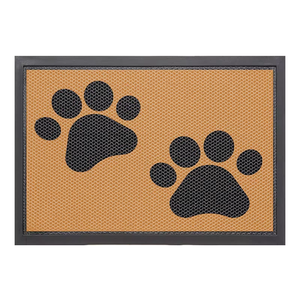 <span class=keywords><strong>Paillasson</strong></span> en caoutchouc à motif de patte de chien, antidérapant, résistant à l'eau, maille élastique, adapté aux animaux domestiques, lavable, pour une utilisation intérieure et extérieure, facile à nettoyer - Product Image 5