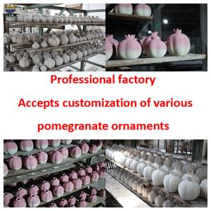 Branco Cerâmica Romã Vaso Fruta Decorativa para Sala de Estar Wedding Centerpiece, Modern Minimalista Home Decor Vaso De Flor - Product Image 3