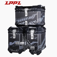 Ensemble de 3 valises de moto en aluminium robustes et améliorées, design étanche toutes saisons pour boîte arrière de moto et moto tout-terrain