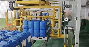 Ligne de cerclage automatique de palettes et d'emballage sous film haute résistance pour l'emballage des produits chimiques en entrepôt - Product Image 4