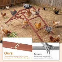 Perchoir à poulets en bambou JQ à 3 niveaux avec balançoire pour poulaillers extérieurs et fermes de jardin