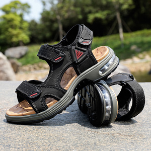 Nouvelles sandales pour hommes, tailles 38-46, avec bride croisée supérieure, style pêcheur, fermeture auto-agrippante, amortissantes et légères - Product Image 3
