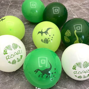 100 pièces/paquet Ballons d'<span class=keywords><strong>anniversaire</strong></span> dinosaure 12 pouces, ballons en latex jungle animaux sauvages fête ROAR, ballons d'<span class=keywords><strong>anniversaire</strong></span> pour enfants, ballons gonflables - Product Image 1