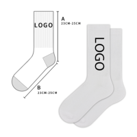 Chaussettes en coton pour hommes avec logo personnalisé, chaussettes de sport athlétiques, design personnalisé, chaussettes pour hommes avec logo personnalisé