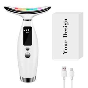 0728 Neck Beauty Device Microcurrent Facial <b>Massager</b> Skin Tightening Machine Led Anti Aging Lifting <b>Tool</b> Portable - Product Image 2