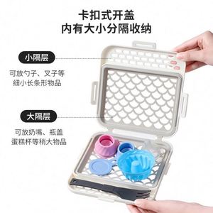 New Dishwasher Cleaning Basket Cross-border Kitchen Tool Accessories Silicone Mini Basket Drain Storage Box - Product Image 6
