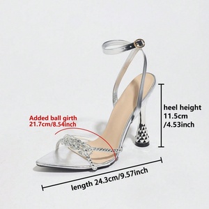 Sandali da Donna con Tacco Alto a Punta in Pelle Verniciata <span class=keywords><strong>Oro</strong></span> <span class=keywords><strong>Rosa</strong></span>, con Strass e Cinturino alla Caviglia, Tacco a Spillo per Feste Estive e Matrimoni - Product Image 6