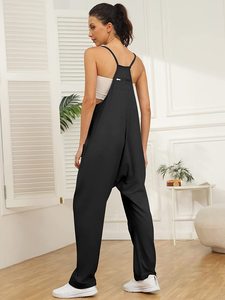 <strong>Women</strong> Adjustable Shoulder Strap Jumpsuits Casual Onesie Rompers <strong>Sleeveless</strong> Loose Baggy Overalls <strong>Jumpers</strong> With Pockets - Product Image 3