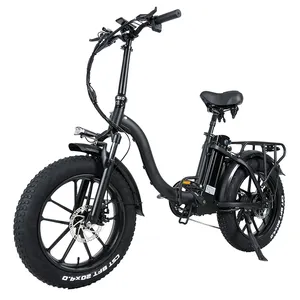 Eu Warehouse 750W High Motor Fat Tyre Electric Bike Air Suspension E-bike Foldable Type Electric Bicycle With Basket