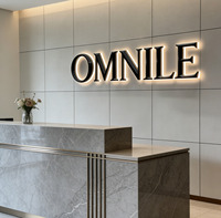Lettres lumineuses 3D personnalisées, enseigne rétroéclairée en métal, enseigne lumineuse LED, enseigne d'entreprise intérieure et extérieure