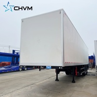 Fabricant chinois Van Trailer 3 Essieux Van Remorques 60Ton Box Semi Remorque Cargo Trucks à vendre
