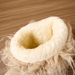 Mùa Thu Mùa Đông Tóc Dài Khởi Động Ấm Dày Dưới Nhà Phẳng Gót Thời Trang Giản Dị Tuyết Khởi Động Nhà Phụ Nữ Dép Đi Trong Nhà - Product Image 4