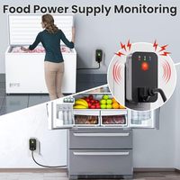 Alarme de panne de courant WiFi, lot de 2, notifications intelligentes via application, alerte congélateur format mini, 110 dB, indicateur LED, détection de tension, pour la maison