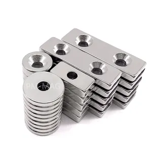 Neodymium lubang Magnet N52 Disc Countersunk lubang Neodymium Super kuat bahan magnetik