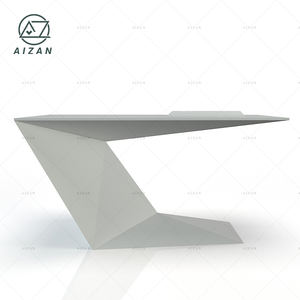 Bureau blanc moderne table de bureau de gestionnaire en forme de Z design moderne à vendre - Product Image 2