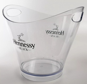 Cubo de hielo de lujo, Enfriador de botellas de Vodka, contenedor de cubitos de hielo, cubo acrílico, impresión negra, logotipo personalizado - Product Image 6