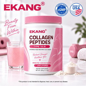 Collagène bovin en poudre, marque privée, fabriqué aux États-Unis, peptides hydrolysés de type I et III, complément alimentaire pour la peau et les articulations des adultes, pureté à 90 % - Product Image 1