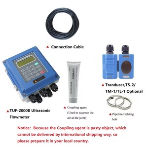 เครื่องวัดอัตราการไหลของน้ำและน้ำมันแบบหนีบ TUF-2000B อัลตราโซนิก IP67 TS-2 TM-1 ขนาดเส้นผ่านศูนย์กลาง 15-700 มม. เครื่องวัด BTU เครื่องวัดความเร็วการไหล อลูมิเนียม - Product Image 5