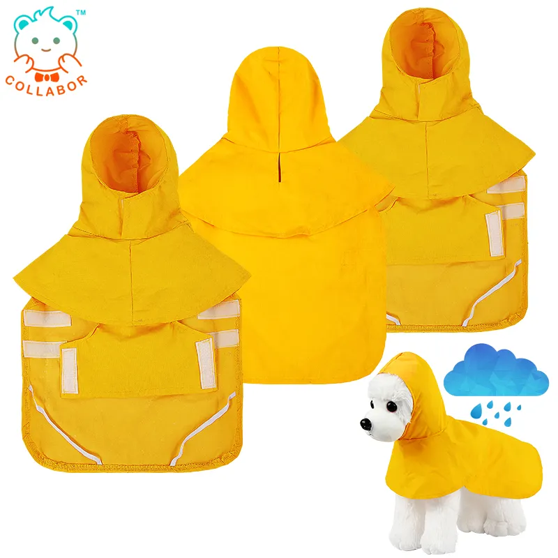 COLLABORペット防水レインジャケット犬用耐水性服ファッションパターン雨の日用ペットコート