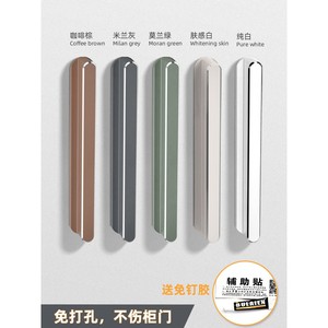 Egger Wardrobe <b>Door</b> <b>Handles</b> Non-Detachable No Drilling Adhesive Silver Edged Long I Beam for Kitchen Cabinet Drawer - Product Image 2