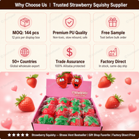 Jouet Squishy Anti-Stress Southpeak - Fidget Toy Squishy Factory - Fraise à Remontée Lente - Cadeau Anti-Stress 10cm