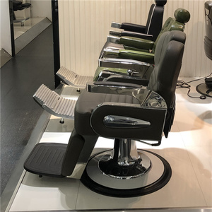 Kisen Electric sillas de peluquero de cuero de lujo de un motor puede invertir automáticamente el pedal trasero babera Silla de peluquería para la venta - Product Image 1