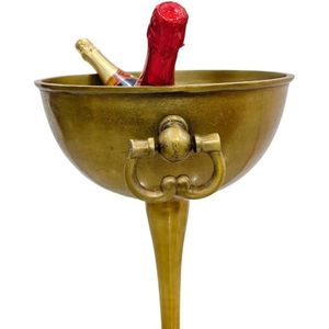 Cubo de Hielo Metálico Vintage Art Deco para Bebidas, Enfriador de Bebidas, Decoración para Fiestas, Diseño Floral Duradero, Capacidad de 10L para 3-4 Personas - Product Image 2