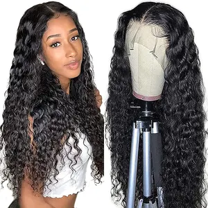 Boruihair 10a 8-30 Inch Zijden Top Base 200 Dichtheid Europese Waterwave Clear Human Haar Full Hd 360 Kant pruik Met Top Kwaliteit