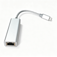 Adaptateur USB C vers Ethernet stable 100 Mbps, cordon tressé externe pour ordinateur portable, tablette, téléphone sans port Ethernet