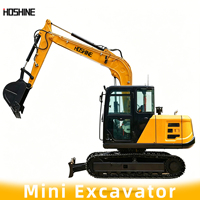 Excavator Kompak HS36 dengan Track Karet dan Aksesori Hidrolik untuk Pekerjaan Konstruksi dan Lanskap Skala Kecil