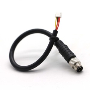 Black 4-Pin Connector <b>Cable</b> with Stripped Wires <b>for</b> Electronic Devices - Product Image 4