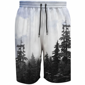 Pantalones cortos deportivos para hombre nueva moda al por mayor pantalones cortos de sudor ecológicos de lana de algodón estampados - Product Image 1