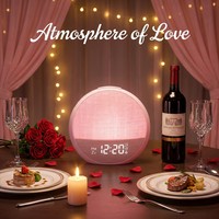 Appareil de thérapie du sommeil holistique, lumière intelligente de réveil au lever du soleil, 30 sons apaisants, décoration atmosphérique pour chambre à coucher, réveil