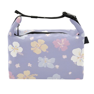 Sac à déjeuner personnalisé hawaïen tropical à la lavande et à l'hibiscus, sac isotherme et chauffant - Product Image 1