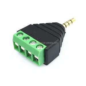 2.5mm 3 4ins Male Plug AV Screw Stereo Audio Terminal Jack Balun