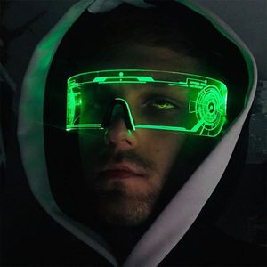 Creative Luminous LED Glasses Acrylic Plastic Clear Wear Device Glow <b>Light</b> Glass for <b>Parties</b> - Product Image 6