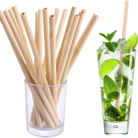 Paille de bambou durable Paille en fibre de bambou réutilisable biodégradable Paille personnalisée avec logo