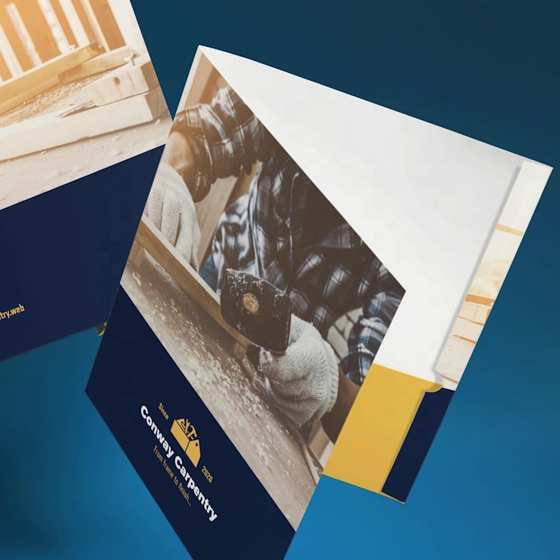 Пользовательские папки для презентаций, полноцветные бумажные папки для хранения файлов