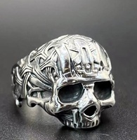 Bagues Vintage en Acier Inoxydable 316L pour Hommes, Vente en Gros de Bagues Gothiques, Assortiment de Bagues Tête de Mort Motard Vintage, Accessoire Bijoux Viking
