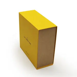 Boîte en papier Kraft pliable avec Logo personnalisé, emballage en forme de livre biodégradable pour cadeau