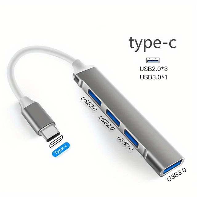 4 Port USB 3.0 Hub USB Hub High Speed Type c Splitter 5Gbps for PC Computer Accessories Multiport HUB USB 3.0 2.0 Ports