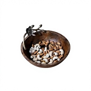 Bol de service alimentaire en bois d'acacia, écologique, vintage, imprimé sur mesure, poli à la main, léger, idéal pour les fêtes, vente en gros, fournisseur - Meilleures ventes - Product Image 6